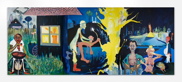 David Lehmann, Casanova, 2021, Dispersion and oil on canvas, 200×130cm