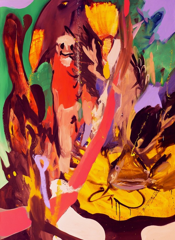 David Lehmann, Casanova,  2021,  Dispersion and oil on canvas, 200x130cm