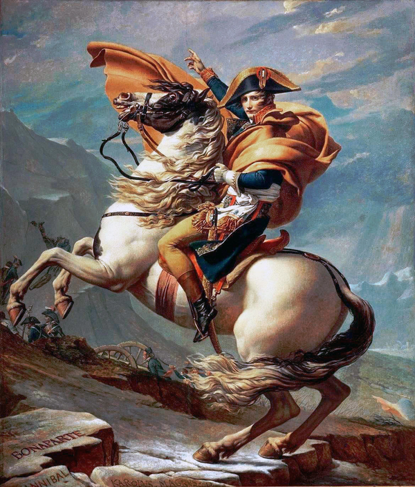Napoleon crossing the Alps_Jacques Louis David(1800)