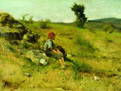 Luigi Bechi- Bambino al sole- 1875- Museo Statale di Palazzo Taglieschi- Anghiari, Italy