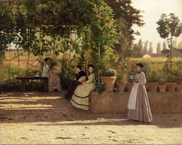 Silvestro Lega- Il Pergolato- 1868- Pinacoteca Brera – Milano- Italy