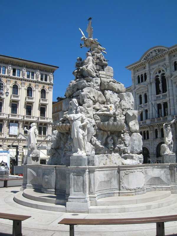 Trieste- Fountain In front Of City Hall  from Bruno Mazzoleni 1751-1754