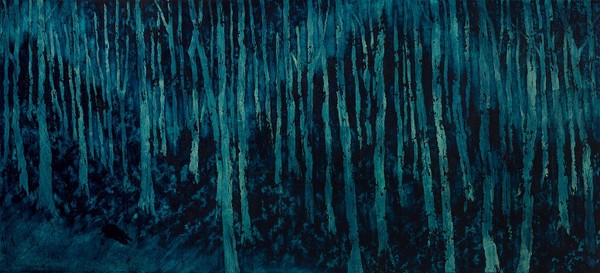 야견 (野犬)-expression 7, 2020, 장지에 혼합재료, 80x180cm