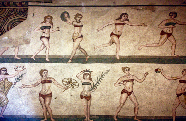 Roman women playing at sports- Mosaic - Villa Romana del Casale- 4th century AD- PiazzaArmerina – Enna – Sicily
