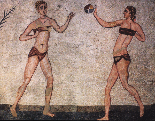 Roman women playing at sports- Mosaic - Villa Romana del Casale- 4th century AD- Piazza Armerina – Enna – Sicily