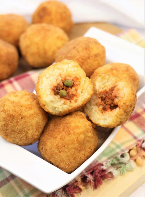 Sicilian Arancini, or rice balls, are one of the most recognized Sicilian foods in the world