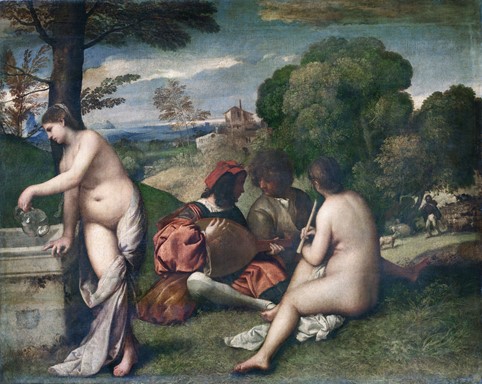 Tiziano- Pastoral concert- 1509-10- Musée de Louvre, Paris, France