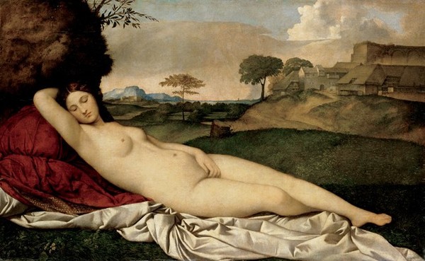Dresden Venus (c. 1510-11) traditionally attributed to Giorgione but for which Tiziano at least completed the landscape.