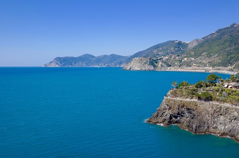 Cinque Terre - View of the Cinque Terre from Manarola- Liguria – Italy