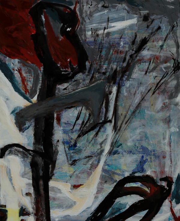 무제, 162×130cm, 캔버스 위에 혼합 재료, 2017