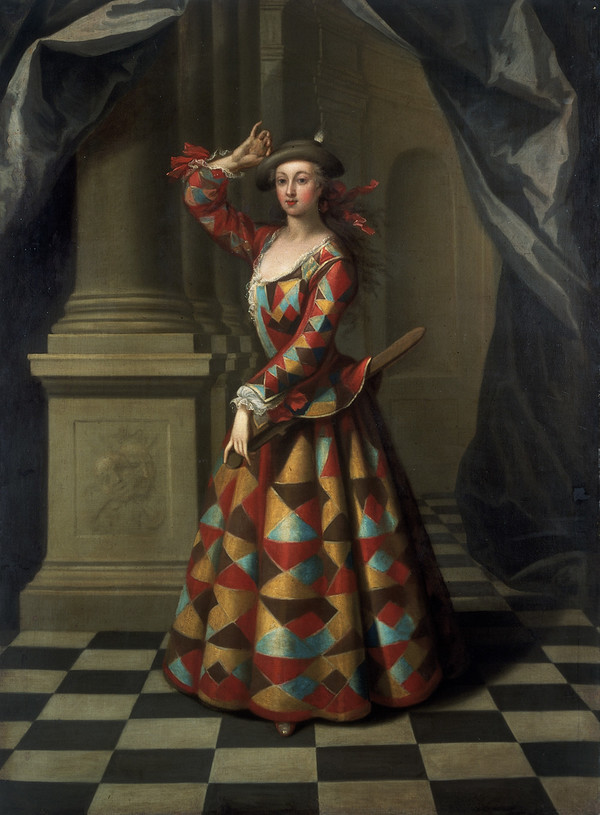 Hester Booth as a Female Harlequin_John Ellys)(1722-25