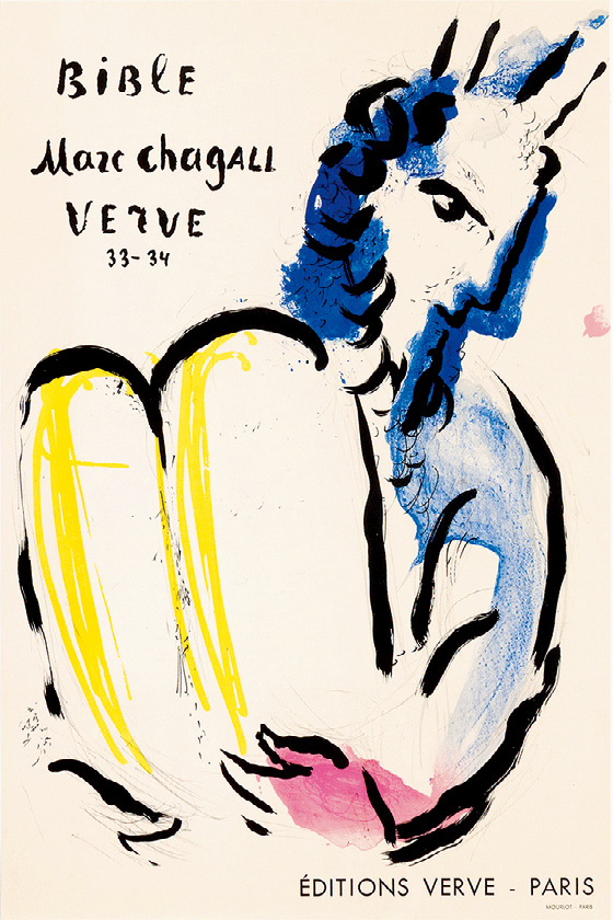 Marc Chagall, Moïse, 1956, S.29, Color lithograph, 63 x 42 cm, © Marc Chagall /ADAGP, Paris – SACK, Seoul, 2021