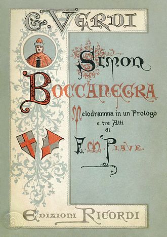 Giuseppe Verdi, Simon Boccanegra first edition libretto for the 1881 revision of the opera