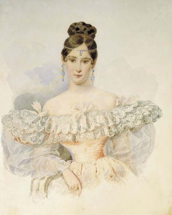 Natalia Pushkina portrait_Alexander Brullov(1831)