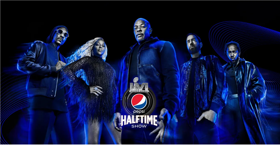 2022 슈퍼볼 하프타임쇼에 등장한 닥터 드레 군단