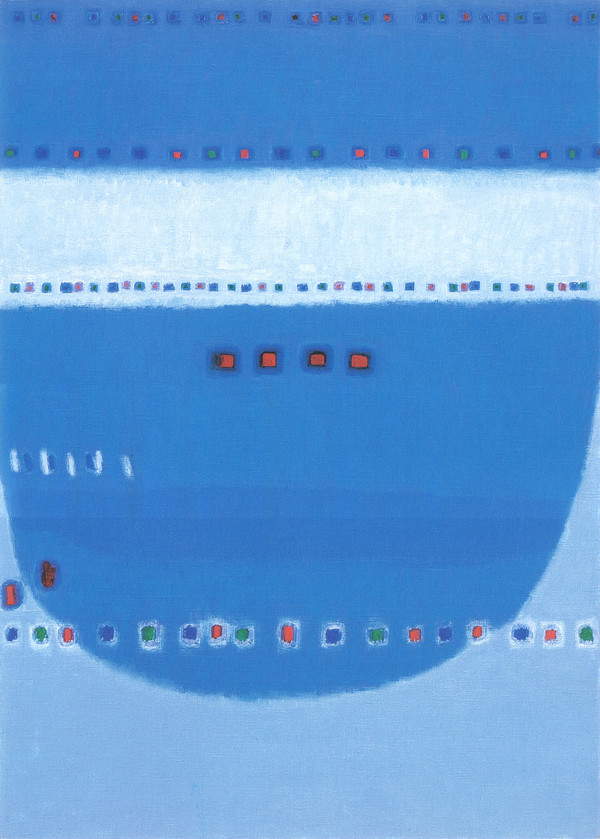 김환기, 아침의 메아리 04-VIII-65, 1965, 캔버스에 유채, 177x126.5cm. 서울미술관 소장