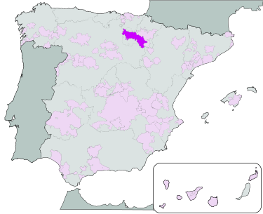 La Rioja wine region location in Northern Spain. Photo Credits Tyk, via wikimedia commons.