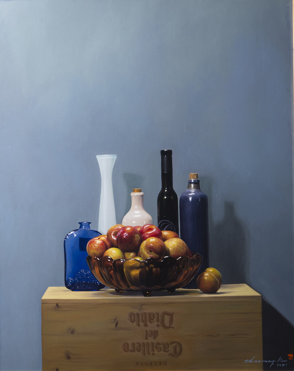 구자승_와인박스위의정물, Oil on canvas