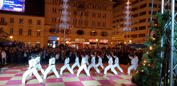 자그레브 광장에서 태권도 시범 2019