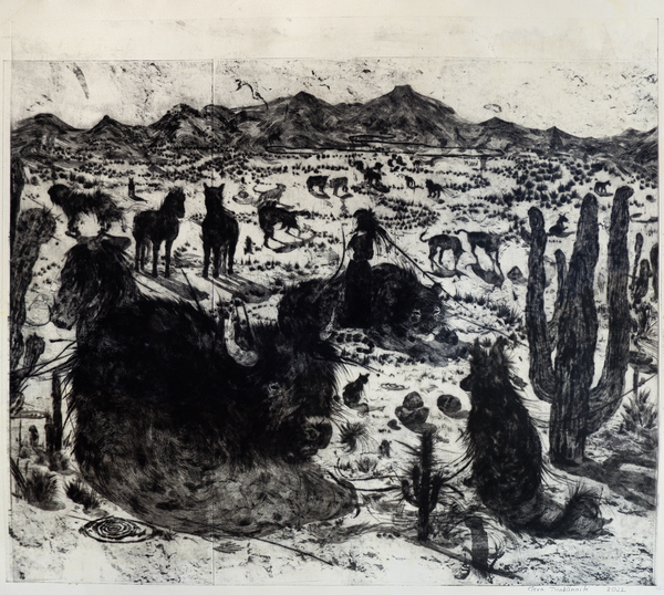 Ieva Trinkunaite, Valley, 76.5x87cm, Etching, Edition 4, 2022