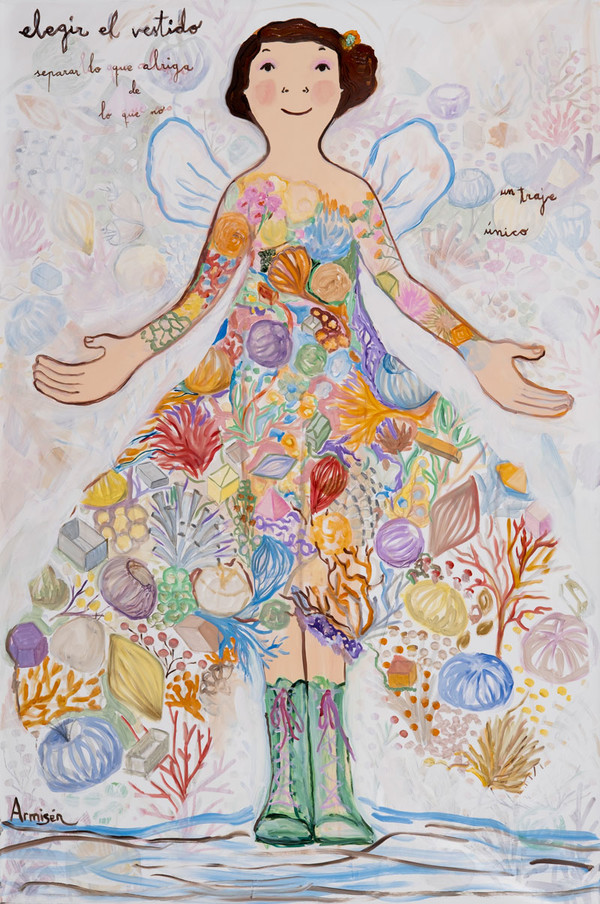 Choosing the dress, Oil on canvas, 195 × 130 cm © 2021, Eva Armisen, All rights reserved