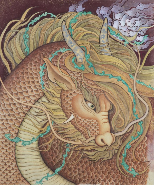 이라금, Kirin, 2022, 순지에 혼합재료, 95x76cm