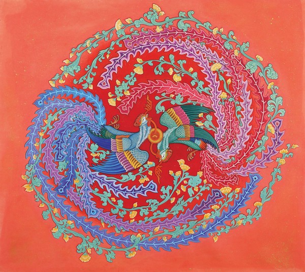 이라금, 花 I, 2021, 순지에 분채, 113x120cm