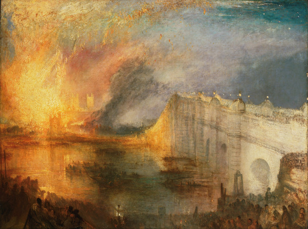 The Burning of the Houses of Lords and Commons_William Turner(1835)