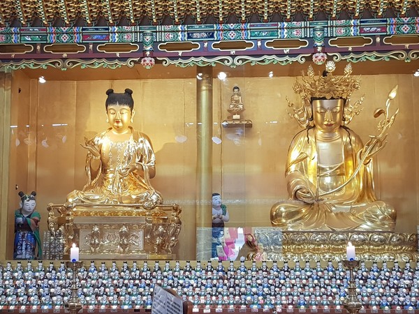 문수동자상과 문수보살