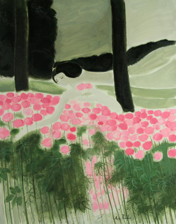 장미, 1974, 146x114, Oil on canvas ⓒ 앙드레 브라질리에