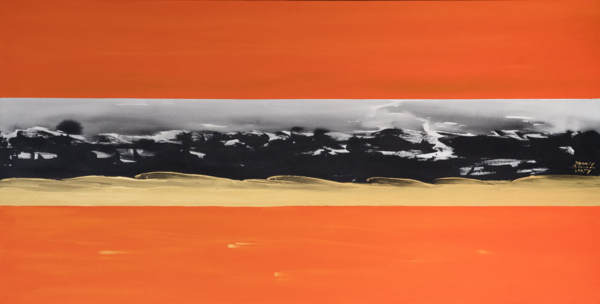 김영화, happy- moment, 230x115cm, 石彩 + 粉彩, on the canvas, 2022