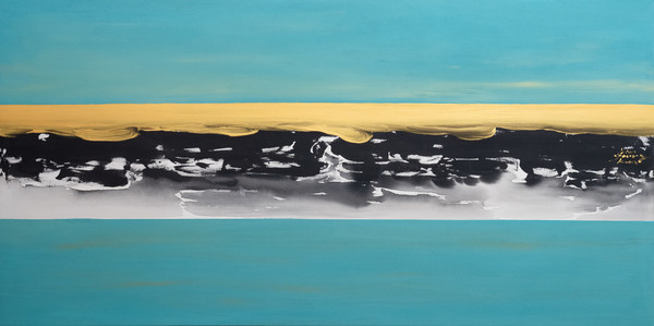 김영화, peace- moment, 230x115cm, 石彩 + 粉彩, on the canvas, 2022