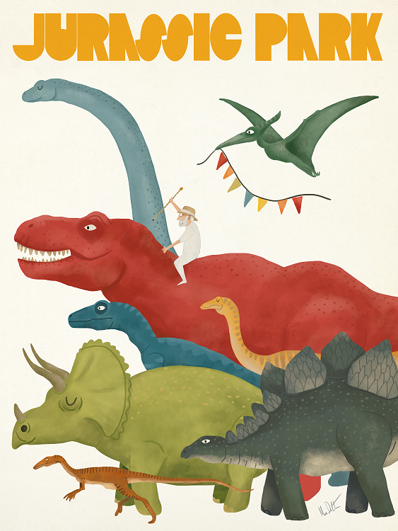 쥬라기 공원Jurassic Park영화 모티프 : 쥬라기 공원Inspired by Jurassic Park, 2019Giclee print on archival paper