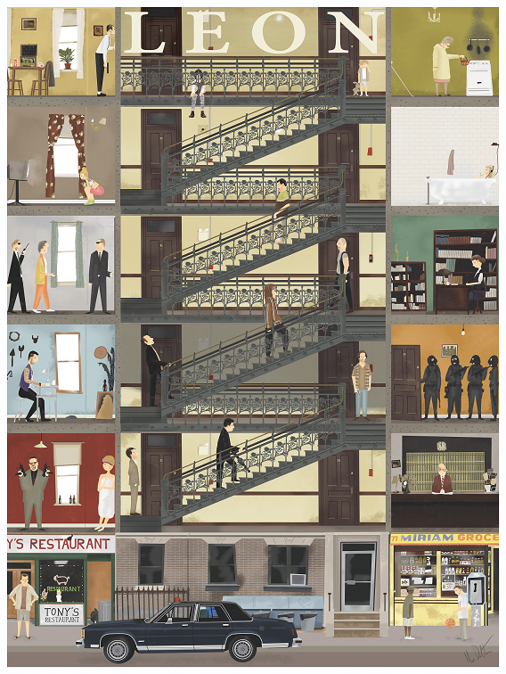 레옹Leon영화 모티프 : 레옹Inspired by Leon, 2015Giclee print on archival paper