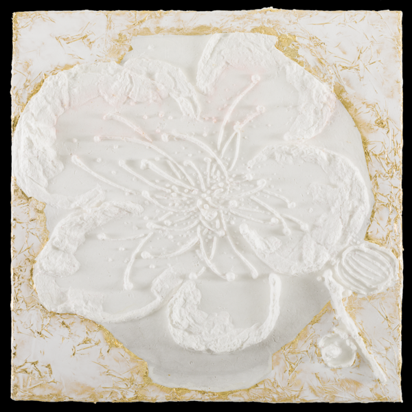 서수영, 보물의 정원 202323, 2023, 수제장지에 합금박 석채, 60×60cm