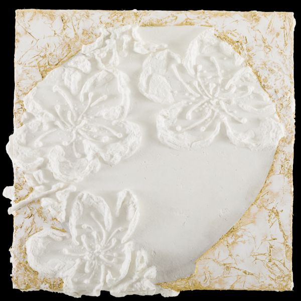 서수영, 보물의 정원 202324, 2023, 수제장지에 합금박 석채, 60×60cm