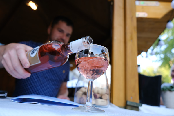 Local wine tasting during the Winobranie Wine Festival