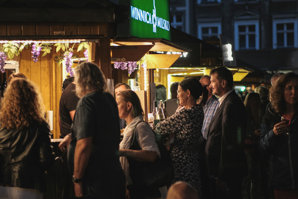 Evening wine tasting during the Winobranie Wine Festival