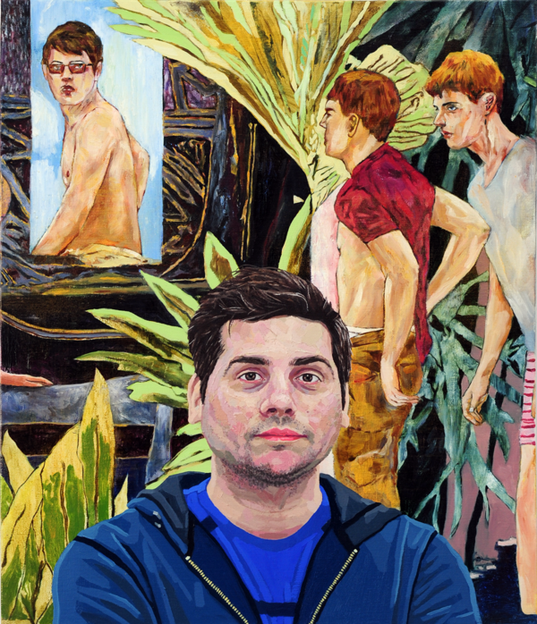 화가의 성전_ 헤르난 바스 Hernan Bas, oil on canvas, 53x45.5cm, 2021~2023