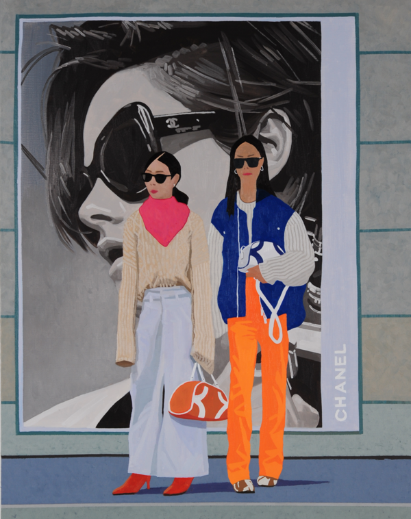 샤넬이 있는 풍경, oil on canvas, 90.9x72.7cm, 2023