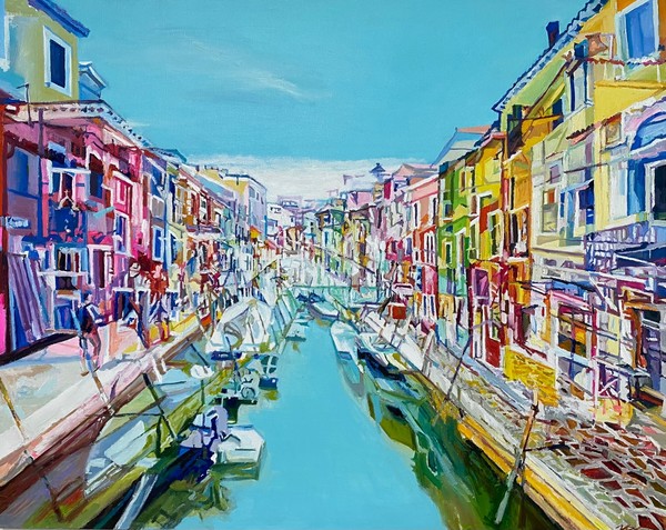 색색도시,90.9x72.7(30F),oil on canvas,2023