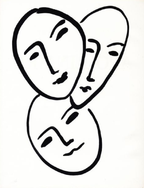 Matisse-Étude pour Trois Têtes, A lAmitié_Apollinaire 1952, ⓒ Succession H. Matisse / CCOC2023