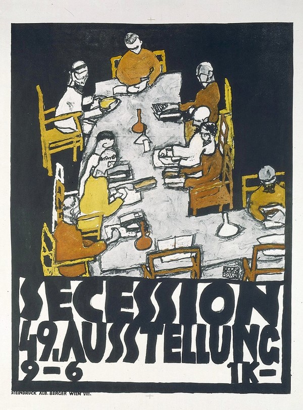 Poster, The 49th exhibition of Vienna Secession._Egon_Schiele_1918