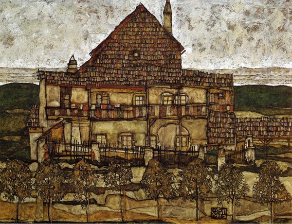 House with Shingle Roof, 1915 Egon Schiele