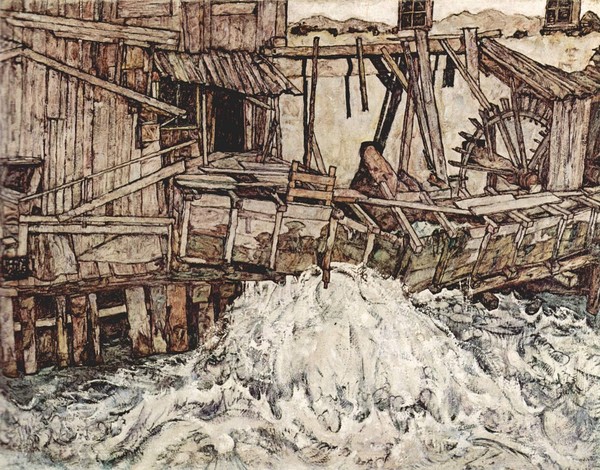 Old Mill, 1916 Egon Schiele