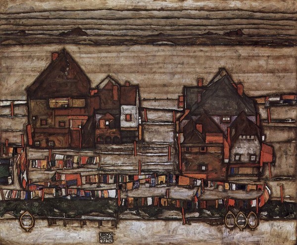 Houses with Clothelines, Egon Schiele