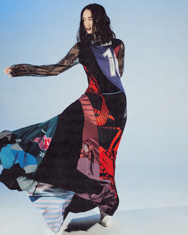 Festive patchworked dress