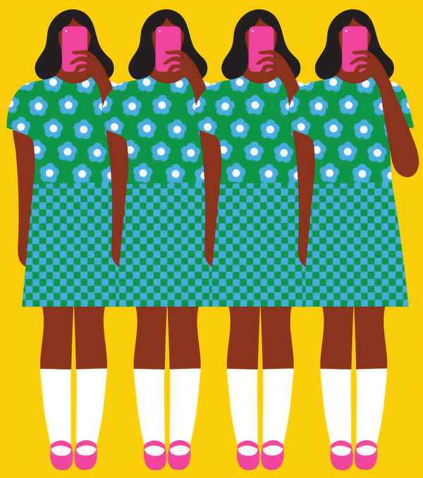 Illustration on young people and technology for Italian newspaper La Repubblica, 2016