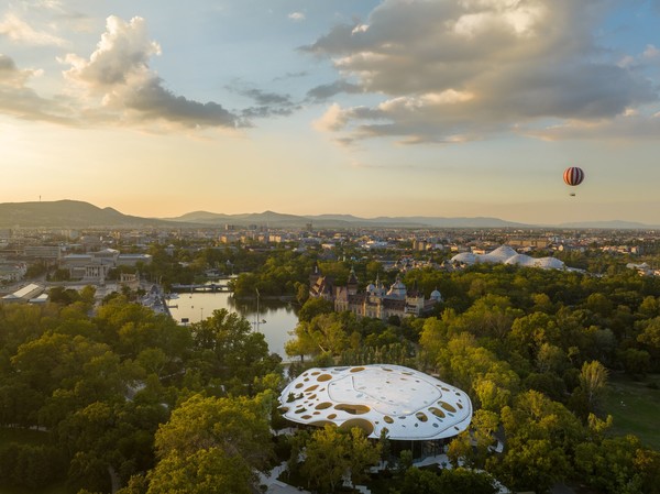 Liget Birdview with flying Baloon