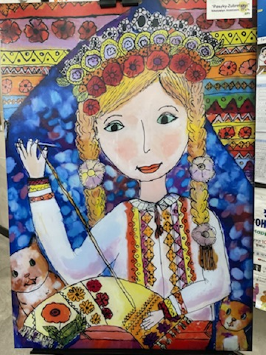 Painting from Ukranine Childeren in Seoul exhibition